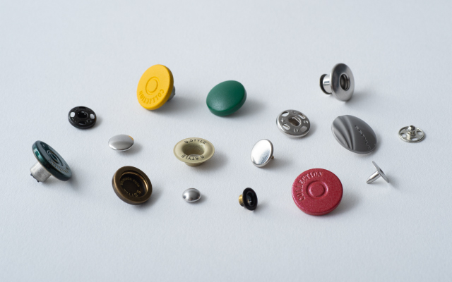 Snap buttons, Eyelets, Jeans buttons, Rivets